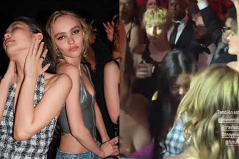 BlackPink Jennie parties hard with Lily Rose-Depp, The Idol cast in Cannes ! 230524