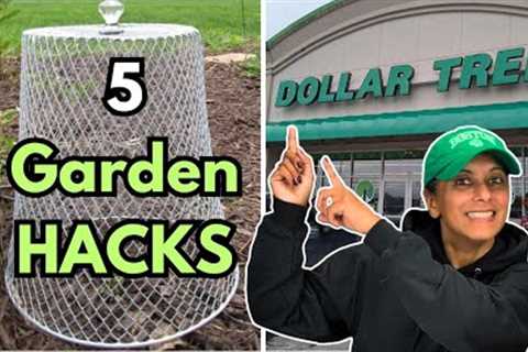 5 Garden Hacks At Dollar Tree || Budget Gardening