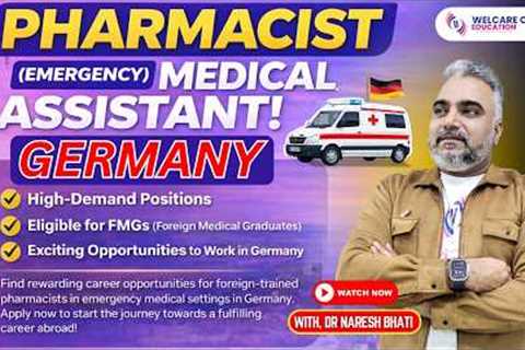 Pharmacist Jobs in Germany 🇩🇪 | Emergency Medical Assistant Guide
