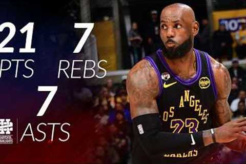 LeBron James 21 pts 7 rebs 7 asts vs Pelicans 25/26 season