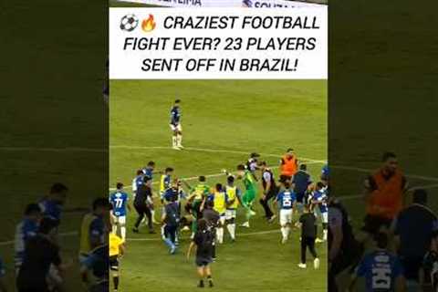 23 RED CARDS in ONE MATCH! 😱🟥 Cruzeiro vs Atletico Mineiro MASS BRAWL ⚽🔥 #shorts #football #viral