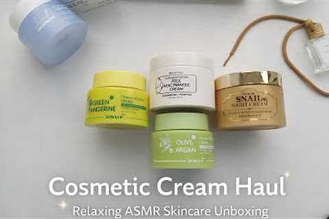 Satisfying Cosmetic Cream Unboxing ASMR 💄 Relaxing Skincare Sounds