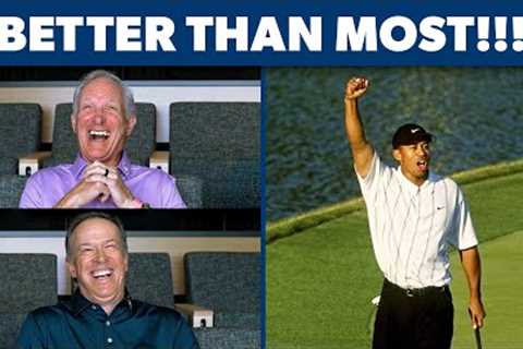 Announcers rewatch Tiger’s ICONIC moment at 2001 PLAYERS (25 Years Later!)