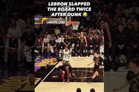 LeBron slips and gets an And-1 on this dunk attempt 😤😤😤#lebronjames #lakers #nba