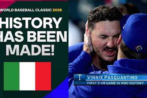 THE FIRST THREE-HOMER GAME IN WORLD BASEBALL CLASSIC HISTORY belongs to Vinnie Pasquantino 🫨
