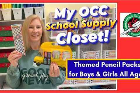 ✏️ School Supply Closet Tour + Themed Pencil Packs for Operation Christmas Child