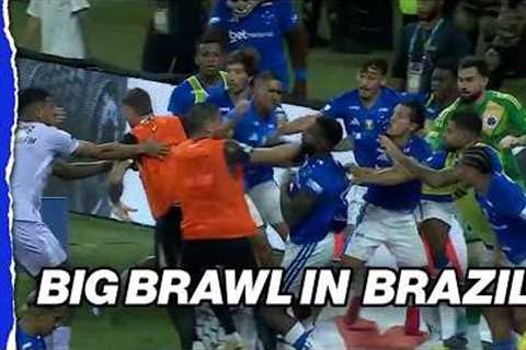 👊 Heated BRAWL erupts in Brazil soccer final! ⚽