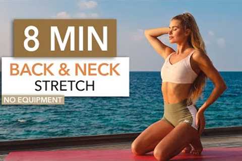 8 MIN UPPER BODY + NECK STRETCH - for a good posture, back & neck pain I Pamela Reif