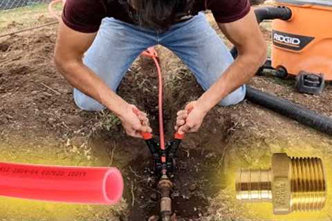How to Connect PEX Pipe to Old Galvanized Pipe. How to fix a water leak outside your house