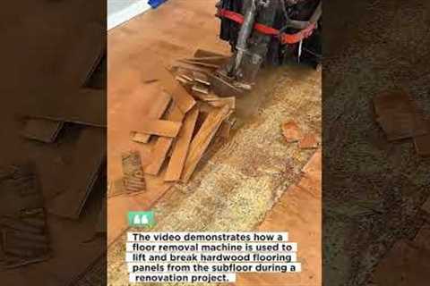 Hardwood Floor Removal Machine | Fast Flooring Renovation Technique