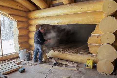 Family Builds 2-STORY LOG CABIN in the Forest in 3 YEARS | Start to Finish by @loginnature856
