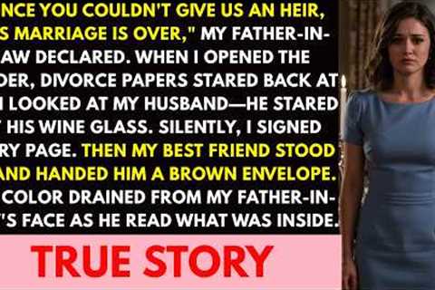 My Father-in-Law Slid Divorce Papers Across the Table at Thanksgiving—But My Best Friend's Envelo...