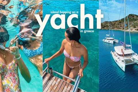 island hopping on a yacht in greece (travel vlog)