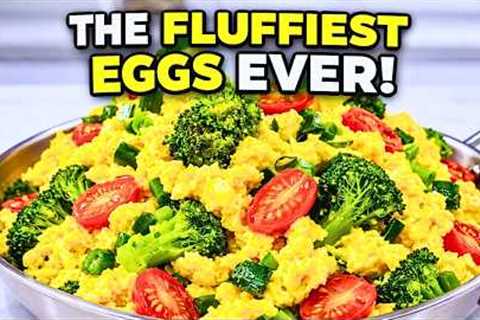 Stop Making Scrambled Eggs Like This! The Fluffiest Veggie Egg Skillet | I Cook It Every Morning!
