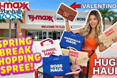 TJMAXX Marshalls Ross GIRLY SPRING BREAK New Finds Shopping Spree! HUGE Haul with $5 Steals!