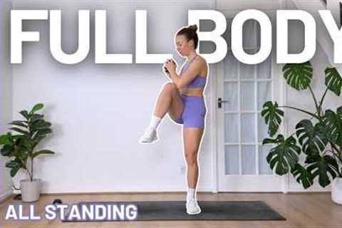 20MIN FULL BODY DUMBBELL WORKOUT - No Repeats - Warm up & Cool down included