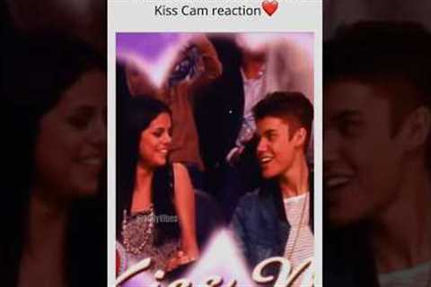 Justin Bieber and Selena Gomez’s Adorable Kiss Cam Reaction 🥹#SelenaGomez #SelenaFans #SelenaMoment