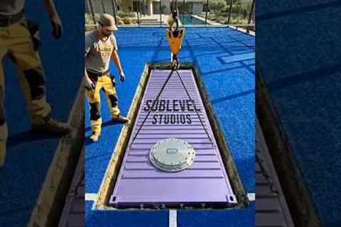 I Built a Secret Room Under My Padel Court #shorts #diy #construction