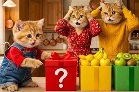 Ginger Kitten Harvests Mangoes to Earn Money for a Surprise Gift for Mama Cat 🥭🐱🎁