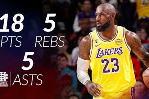 LeBron James 18 pts 5 rebs 5 asts vs Rockets 25/26 season