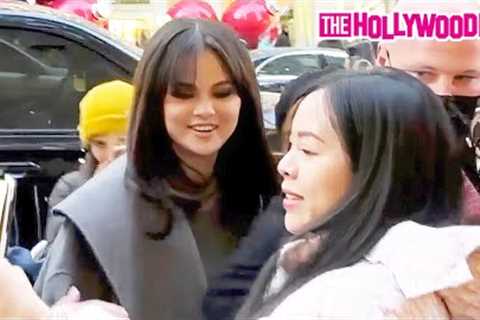 Selena Gomez Makes Time For A Few Lucky Fans While Arriving At The Tonight Show With Jimmy Fallon