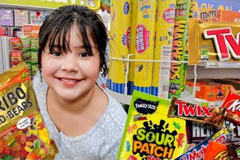NO BUDGET! Random SHOPPING. $50 Challenge. Candy, Toys, and MORE