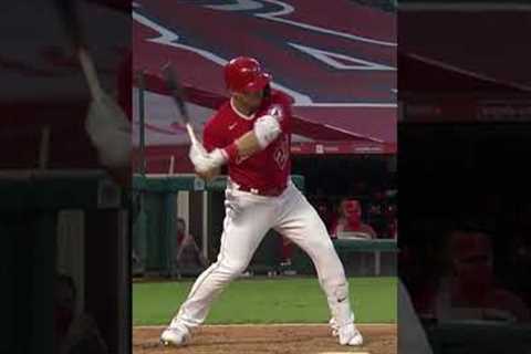 Mike Trout Slow Motion Home Run Baseball Swing Short