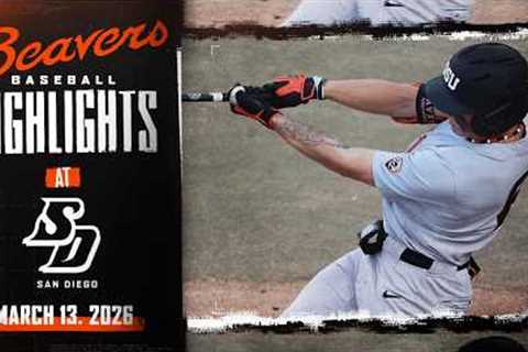 Oregon State Baseball Highlights: 3/13/26 vs. San Diego