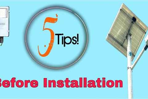 Solar street light wire connection and  5 tips know before installation. Solar light specifications.