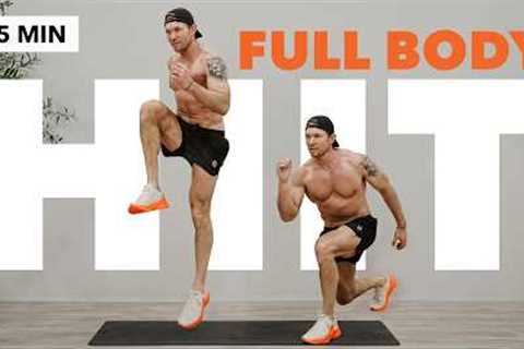 35 Min Total Body Cardio HIIT + Abs | No Equipment Workout