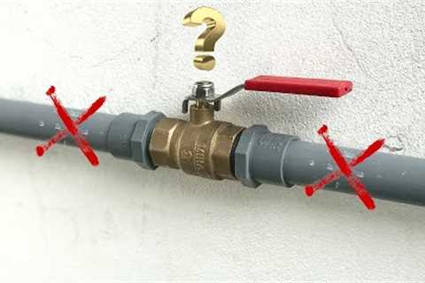 If you are not a Plumber, you should watch this video! Tricks installing stop valves for Pvc Pipes