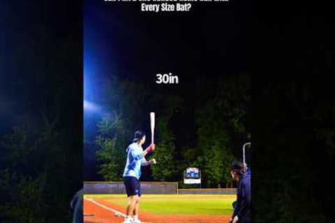 Can I Hit a One Handed Home Run With Every Size Bat? #shorts