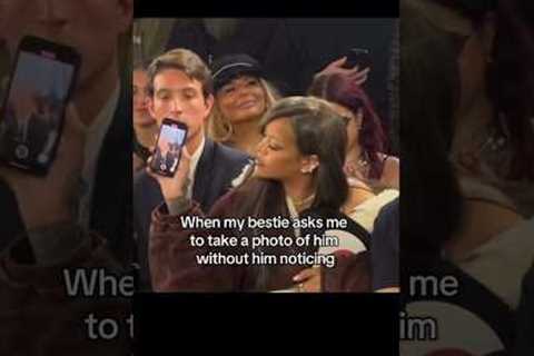 Someone teach her how to shoot video from the back camera 😂 #rihanna
