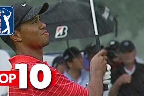 Tiger Woods' top-10 all-time shots in World Golf Championships