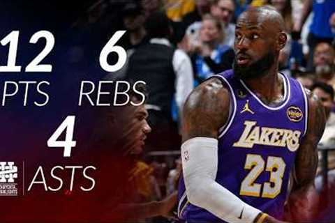 LeBron James 12 pts 6 rebs 4 asts vs Magic 25/26 season