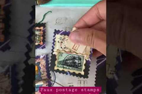 Youtube Short: Quick showcase of this Faux postage stamps for a swap!! Longer video coming!!..