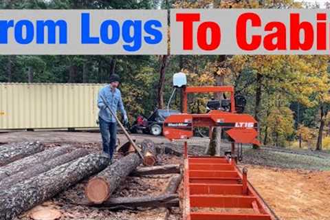 Milling Lumber for Off Grid Cabin on Woodmizer LT15 Sawmill