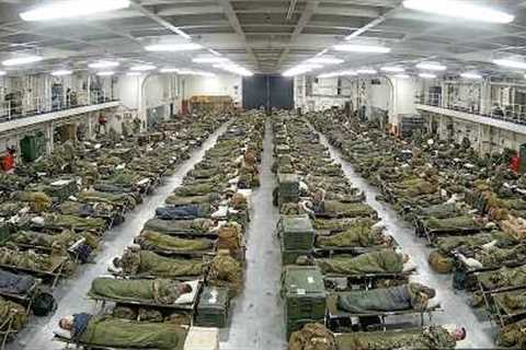 How Aircraft Carrier Crews EAT, SHOWER &amp; SLEEP on MASSIVE Aircraft Carrier