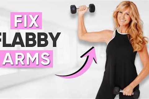 8 Minute Arm Workout With Weights | Banish Bat Wings | Triceps, Biceps, shoulder Workout!