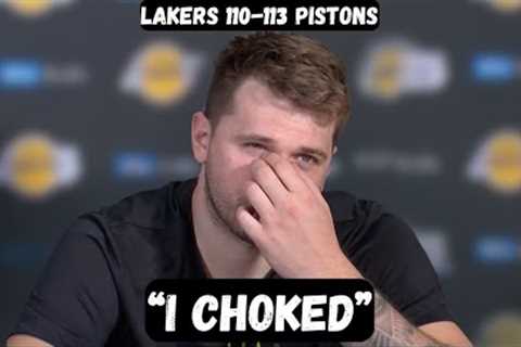 Luka Doncic IN TEARS after AIRBALLING Game Tying shot - Postgame Interview - Lakers vs Pistons 