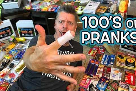 HUNDREDS of Gag PRANKS!!  **Unboxing &amp; Pranking!**