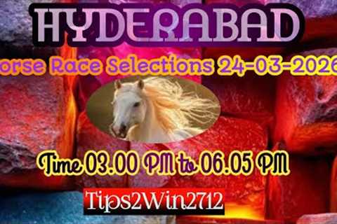 HYDERABAD 🐎 RACE 24-03-2026 | TIPS WITH ANALYSIS | FREE HORSE RACE TIPS | #hyderabadracetips