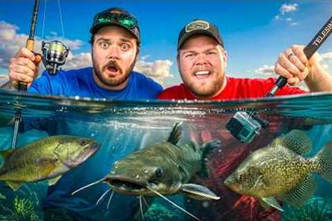 Underwater Fishing Challenge!!! (Insane Footage)