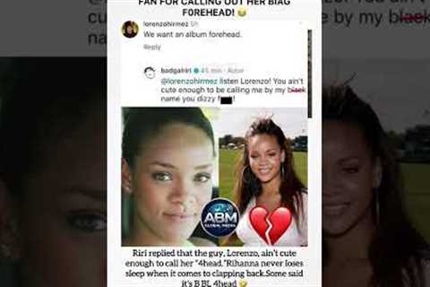 Rihanna Destroys A Troll Over A Forehead Joke! 😂 #rihanna #clapback #shorts