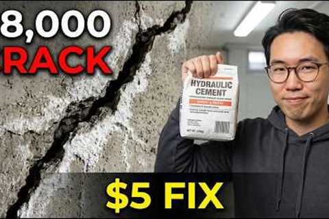 Foundation Cracks Cost $8,000 to Fix. This $5 Hydraulic Mix Seals Any Crack Forever.