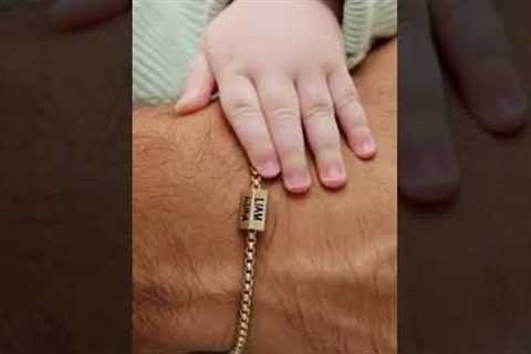 The Best Gift for Dad: Personalized Engraved Bracelets with Kids' Names 🎁✨ #etsyfinds #jewelry