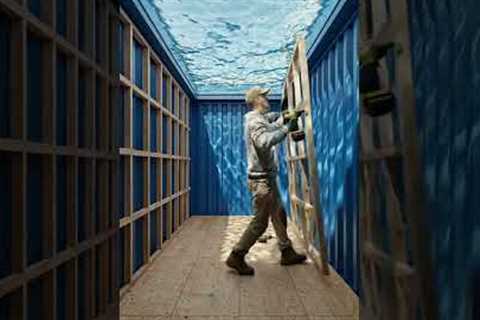 This Hidden Room Under My Pool Is Insane #shorts #construction #viral
