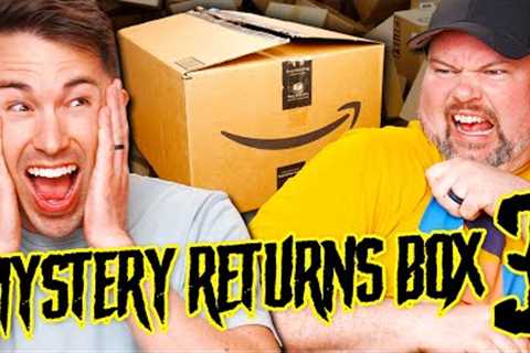 What's Inside a $35 AMAZON MYSTERY BOX?! (hint: We Got WAY MORE Than We Paid) - ROUND 3!