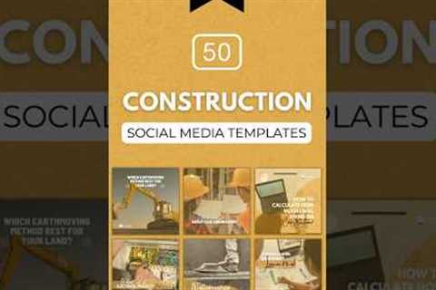 50 Construction Company Social Media Templates | Canva Templates for Contractors