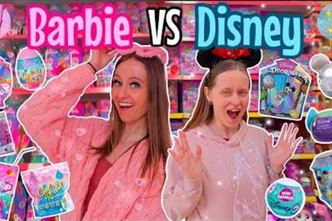 BARBIE💅🏻🎀 VS DISNEY✨🏰 MYSTERY TOY SHOPPING CHALLENGE *WITH MY BIGGEST FAN!!*🥳🛒🛍️🫶🏻 | Rhia..